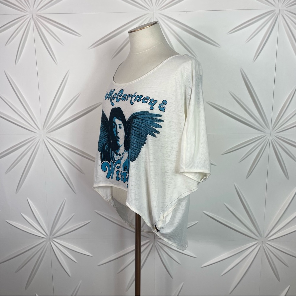 Paul McCartney & Wings Rare Cropped Poncho Style Tee Shirt - Picture 4 of 8